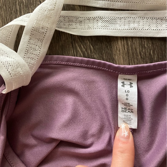Under Armour Light Purple Strappy Tank Top Sz L - Picture 3 of 4